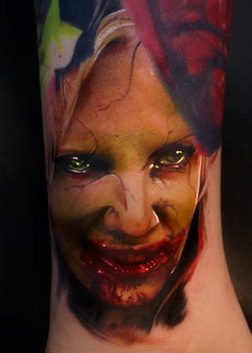 Looking for unique  Tattoos? Girl with blood